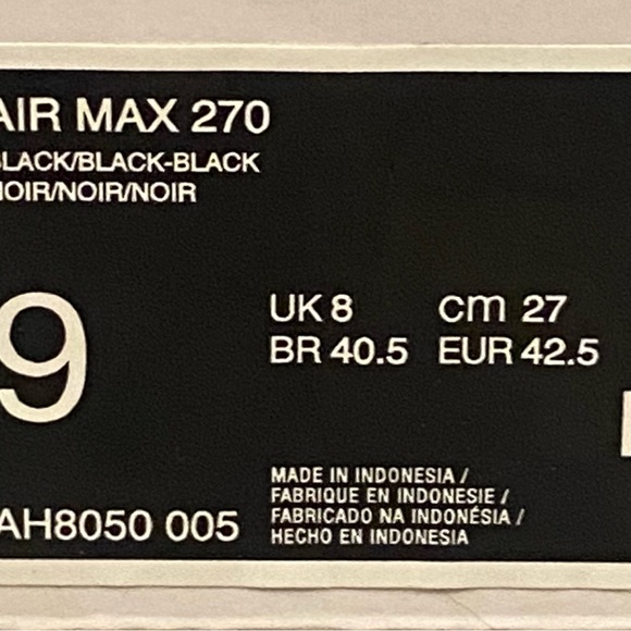 Nike Air Max 270 Mens Size 9 - Picture 6 of 6